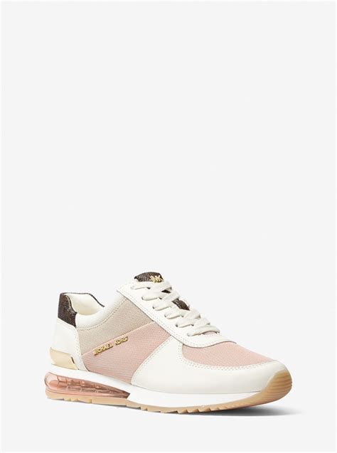 michael michael kors allie extreme mixed media trainer|Michael Kors allie sneakers.